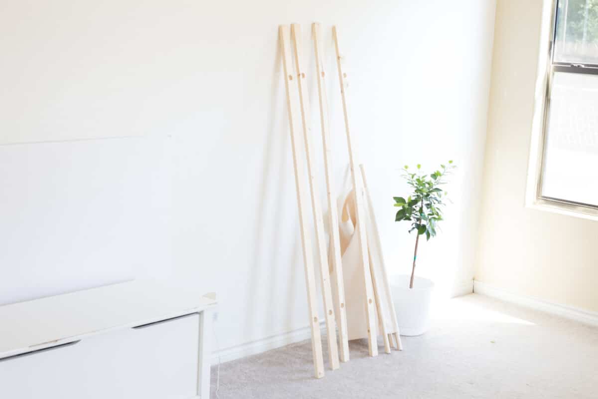 Wood clothes rack diy sale