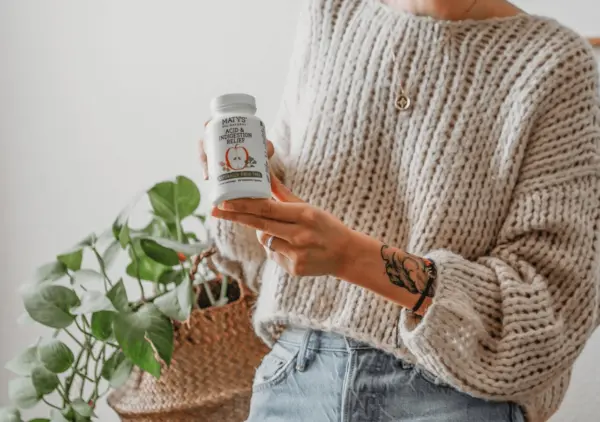 maty's acid indigestion heartburn relief capsules natural