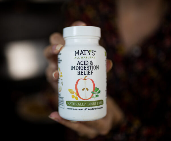 maty's acid indigestion heartburn relief capsules natural